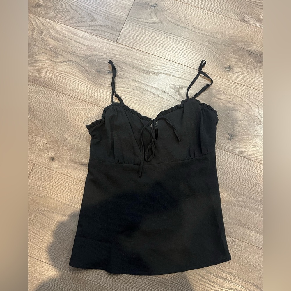 Black Dressy Tank Top Adjustable Straps